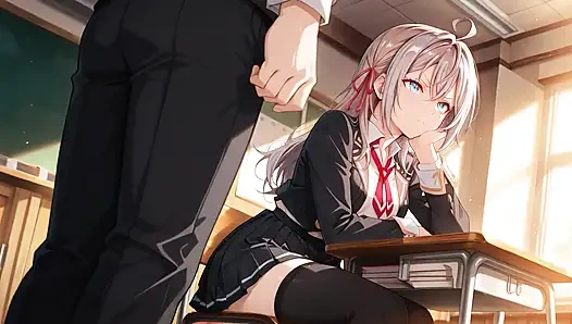 Last chance to fix a bad grade for Alya. Alisa Mikhailovna hentai cosplay