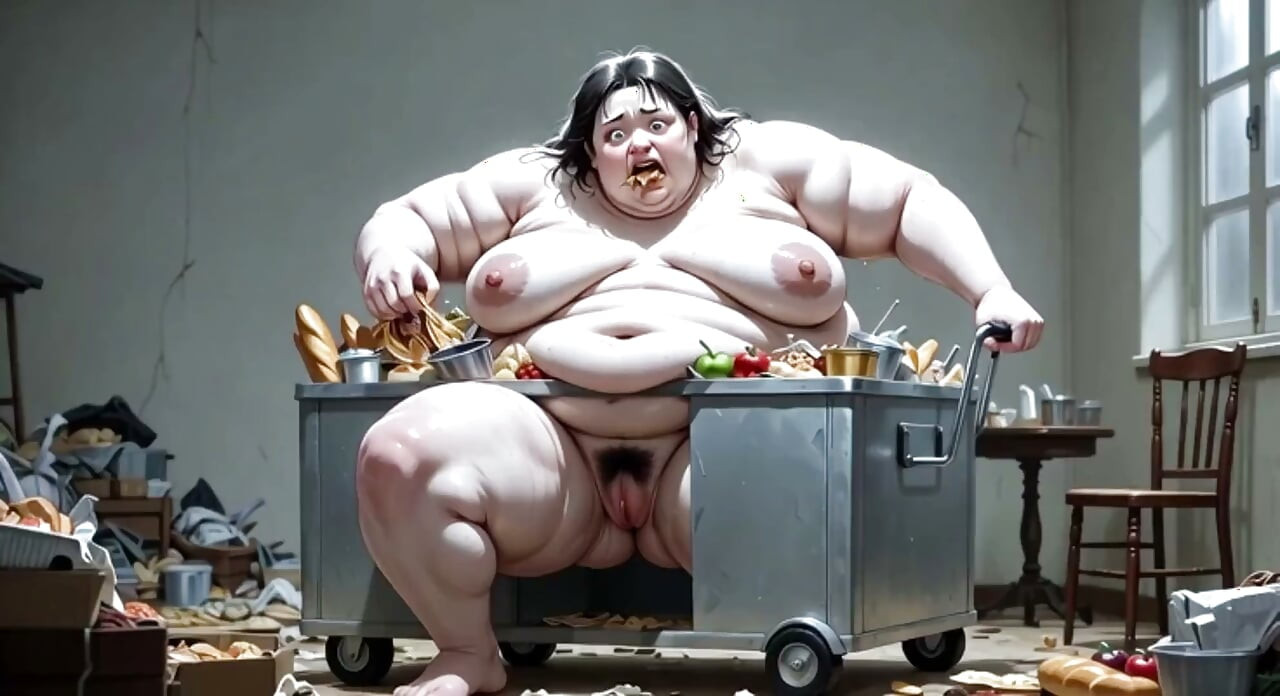 SSBBW อ้วนมหึมาเย็ดตัวเอง - เปลือยกายกับหีขนหนา
