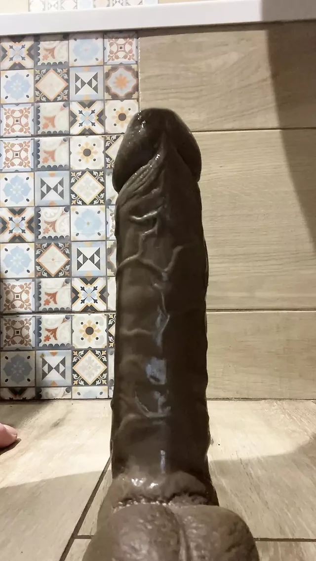 White and black dildos rides