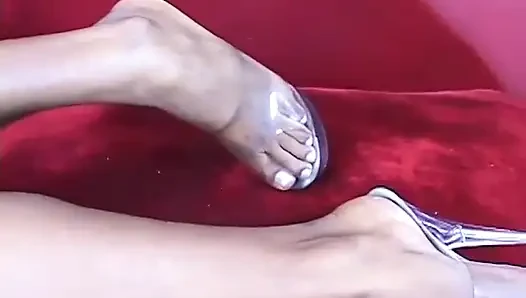 Sexy schwarzes schätzchen fickt großen schwarzen schwanz, lutscht