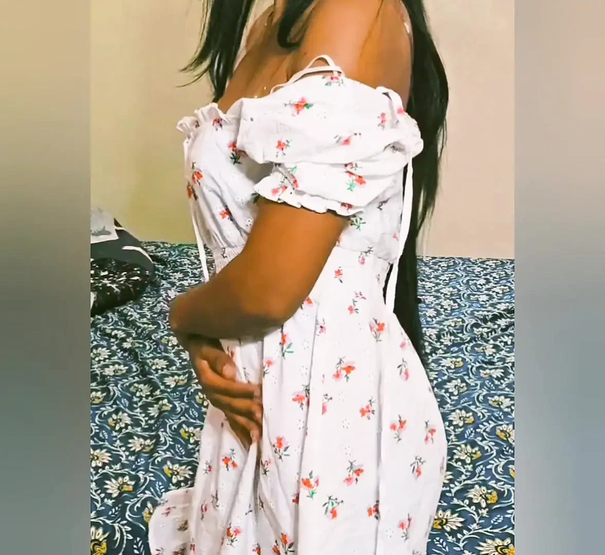 Pt 6 Izha mallu kerala wife striping dress. Hot brunette from India removing dress and showing boobs