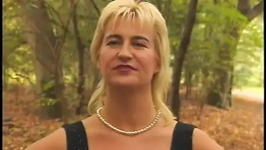 Picked up mature blonde masturbating and sucking cock