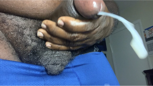 Black Cock Jerking Off And Cumming With Big Load