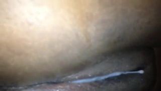 Creampie dripping from the back
