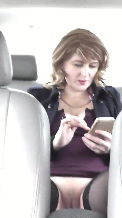 Memorable moment from "Public nudity. Naked in public. No panties under skirt Without panties. Taxi driver carries sexy"
