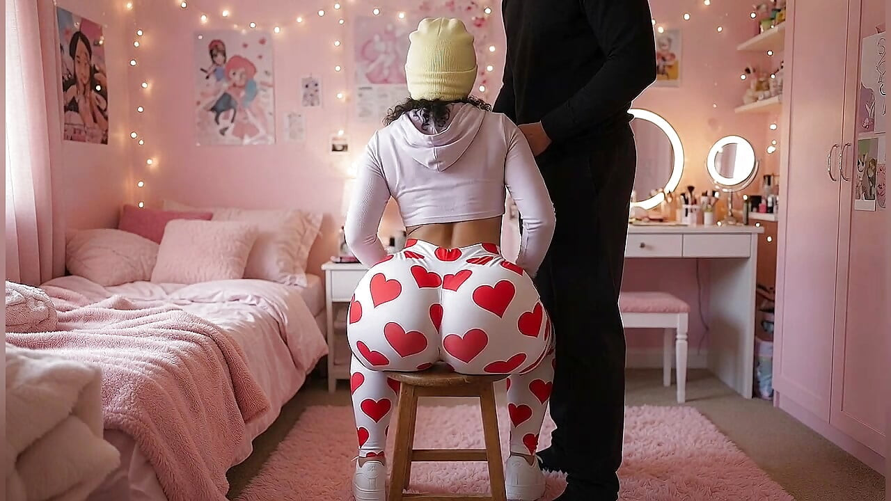 Uncle Pressing His Petite Big Ass Niece on the Chair