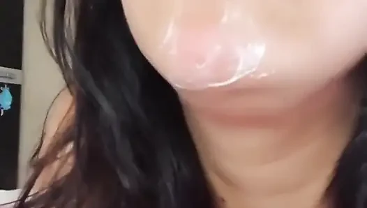 Nude and Making a Bubblegum Mess on Videocall - Bunny Looner