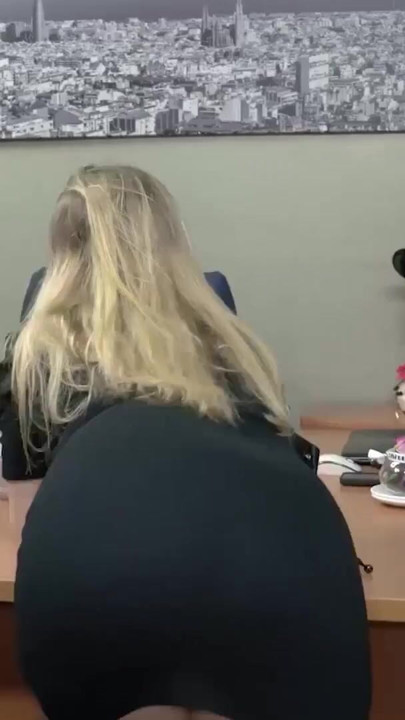 OldNanny - Glasses-Wearing MILF In Stockings Gets Pounded Hard On Office Desk | Clip 1
