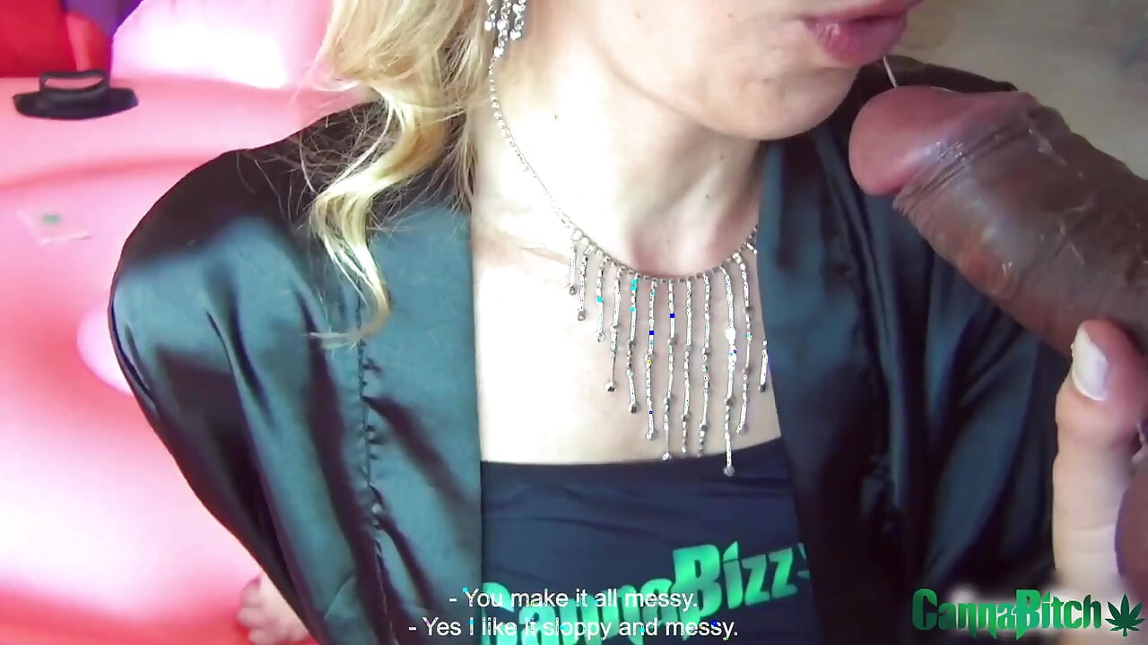 Blonde Milf loves deepthoating BBC