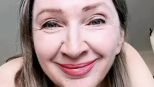 Busty GILF talks dirty while fingering her pussy