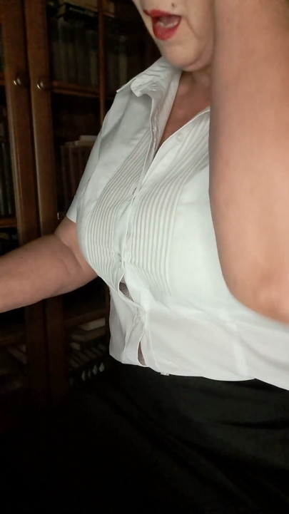 The Old Maid, the Secretary of the Professor of Sexology, Dreams of Tasting His Semen.