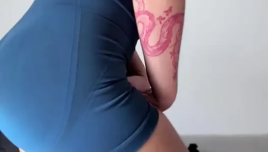 DESPERATE GYM CLOTHES WETTING: Teen Holds Pee While Trying Sportswear Till Bladder Explodes & Pissing Leggings!