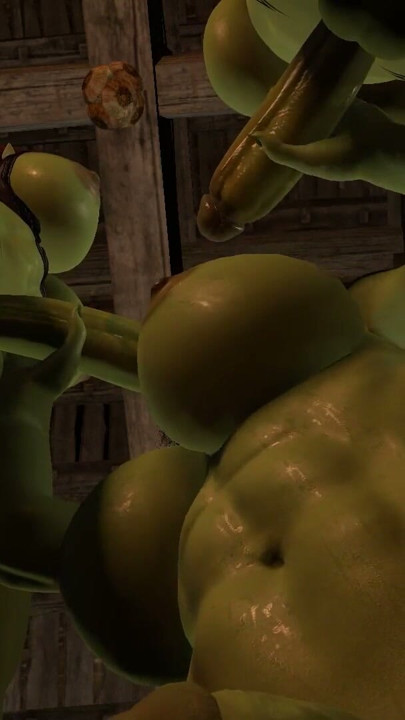 Orc Dickgirl Blowjob Threesome | Clip 1