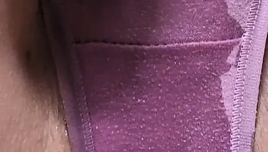 Soaked my pink cotton panties