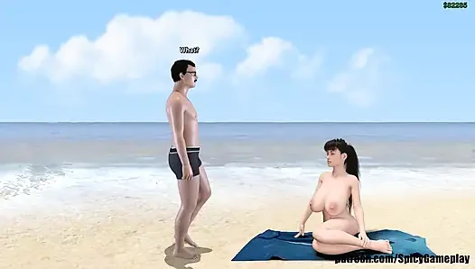 Приключения Вилли D: девушка с огромными сиськами, глубокая глотка на пляже и горла, эпизод 25