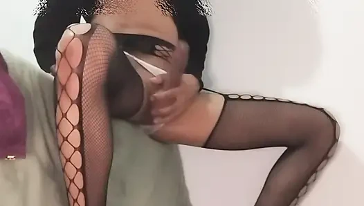 Shemale entertains herself