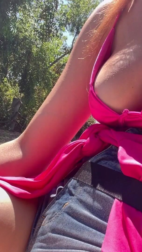 Italian Big Tits Milf Artemisia Love Outdoor Sesh in the woods Big Tits hot Milf | Clip 2
