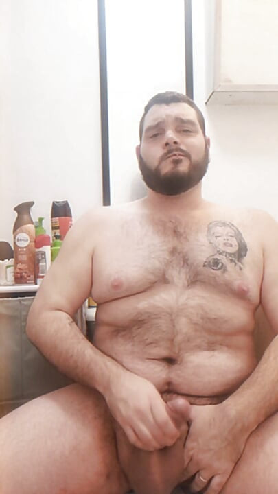 Bearface, thick cock, and cum!, oh my!