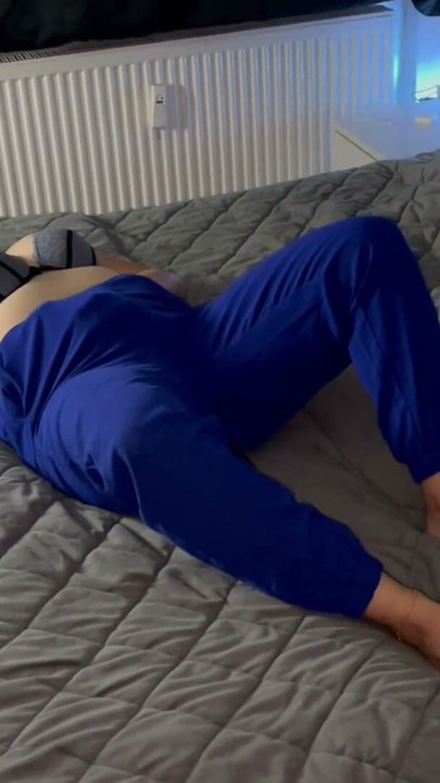 Masturbating on the bed in a bra. Multiple orgasms trembling twitching moaning vibrator satisfyer foreplay before incredible sex with Clyde | Clip 2
