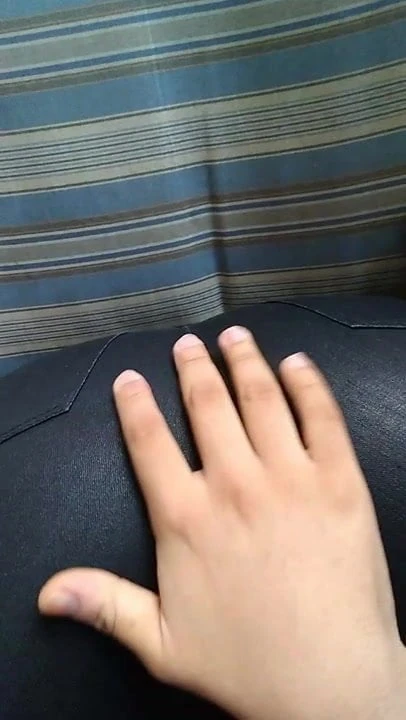 Touching my ass in shiny pants