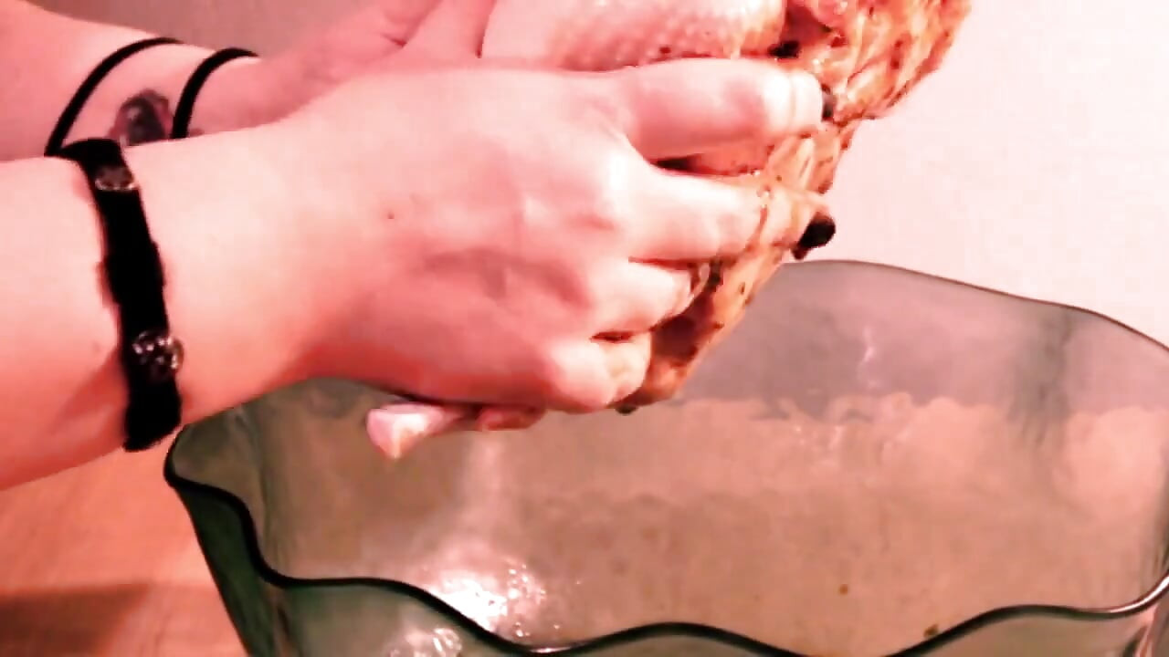 Meat massage meat on spit meat in my mouth