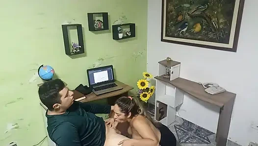 Eva sucking a delicious cock