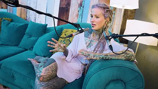 I talk about A - authentic - ASMR - Podcast - Talking - tattoo girl model goth punk dreadlocks