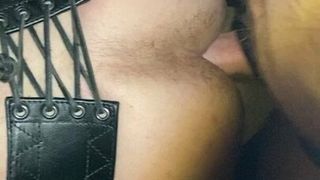 leather slut getting barebacked