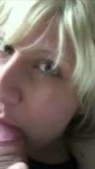 Amateur Blonde Girl sucking a cock