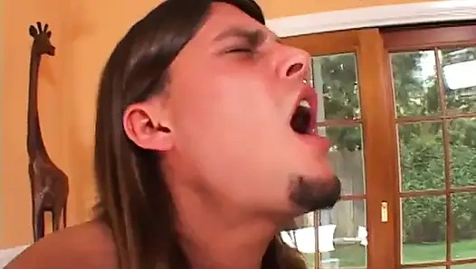 Zwei heiße schlampen werden von großem schwanz gefickt