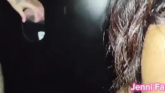 Ich ging mit meiner schwiegermutter zum Gloryhole und wir haben am ende mehrere schwänze