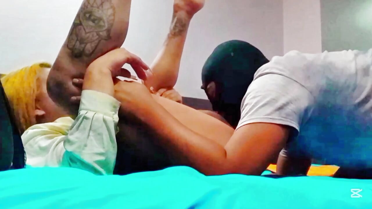 My beautiful 20-year-old trans friend dominates my curious straight stepbrother