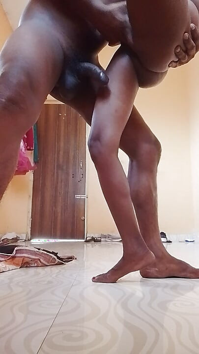 The new update stood up and fucked the black pussy with the black cock.