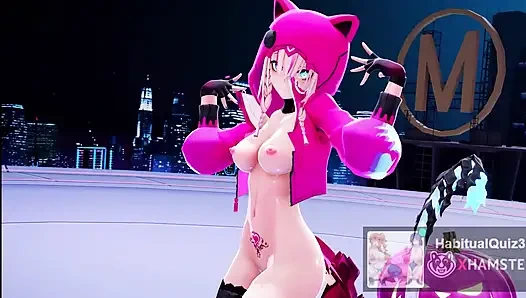 MMD R18 Pardofelis Любопытный Honkai Impact геймплей Ntr, глотание спермы, анальная жена, 3D хентай