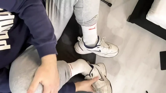 Dirty White Puma Socks, Nike Sneakers