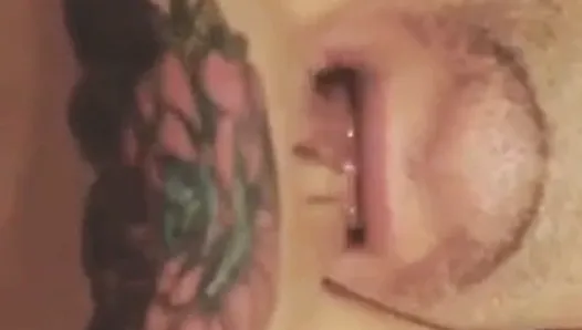 Licking a Tattooed Vagina