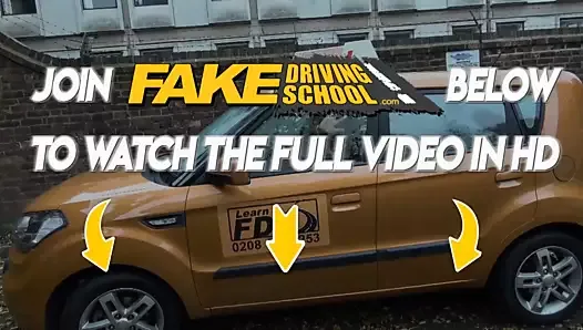 Fake Driving School Long black cock pleases busty blonde exa