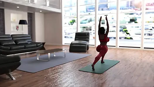 Stepmom Ask Help For Yoga But Stepson Fucks Her Mouth