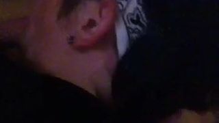 Fat whore sucking cock