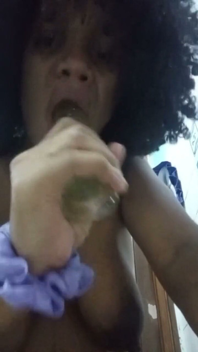 Pregnant Indian aunt sucks her dildo and spits out her tits for you | Clip 1