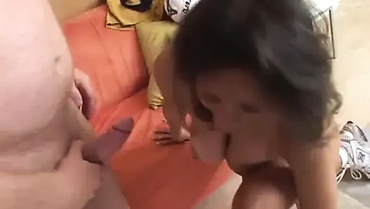 Pretty slut with big natural boobs enjoys fucking