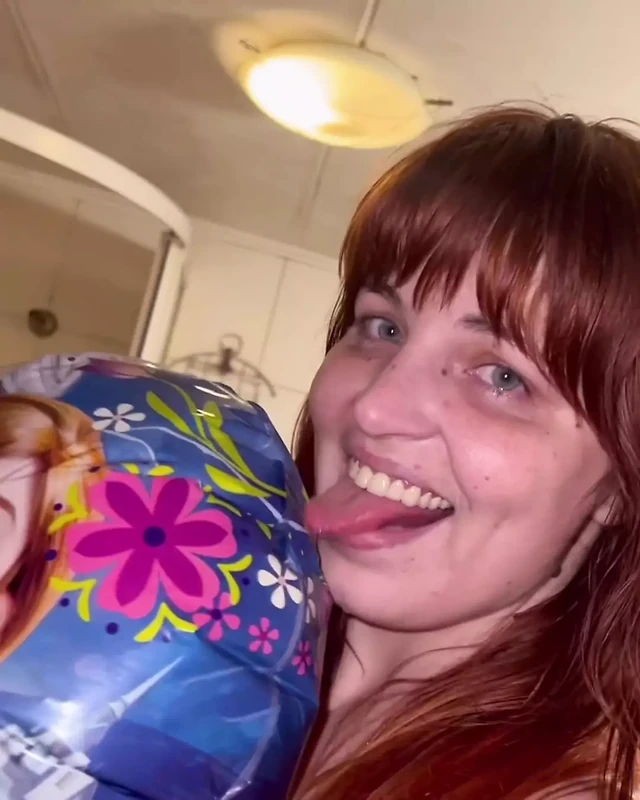 Making Balloons Dirty with Piss, Spit and Food and Launching to the Sky