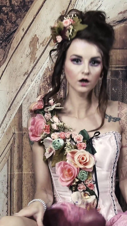 416 Adele tek boynuzlu at pembe çiçek kostümlü bebek