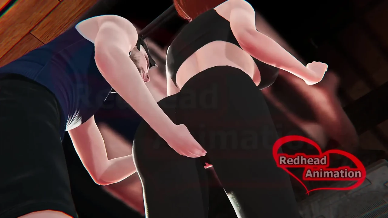 Redhead Gym Workout