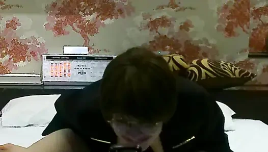 Masturbasi vibrator dengan jas-