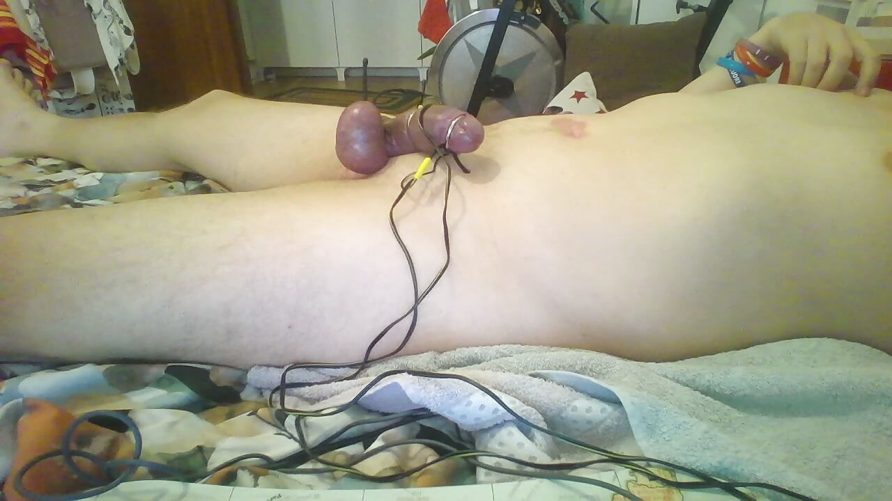 Remote Estim of my cock