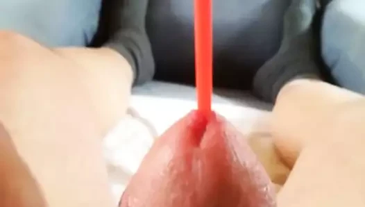 Red stick inside my cock