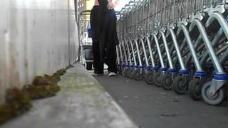 near the shopping carts