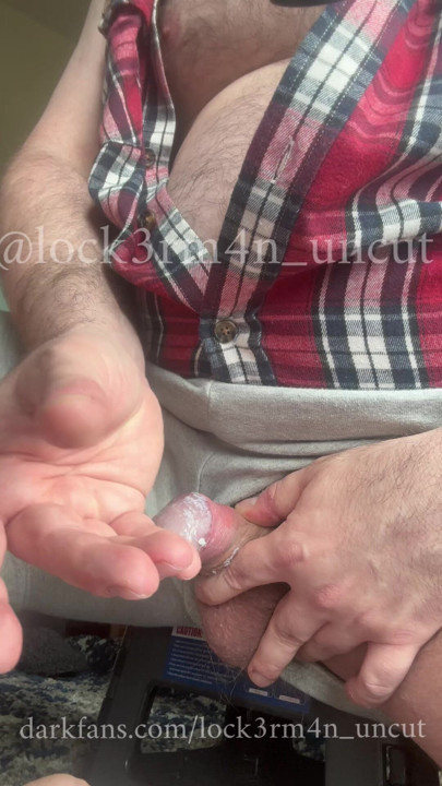 Filthy smegma cock leaking