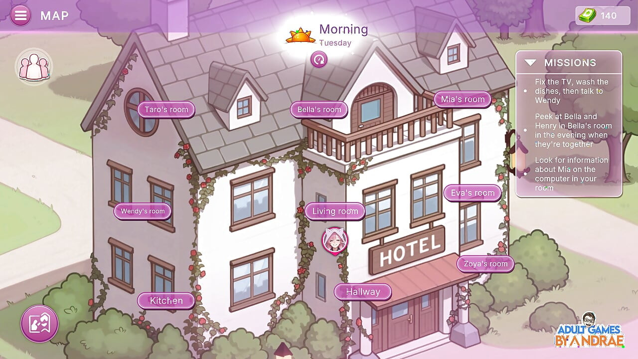 Sex apartment 2: büyük otel oyunu bölüm 2 - bella ve eva ile baharatlı karşılaşmalar